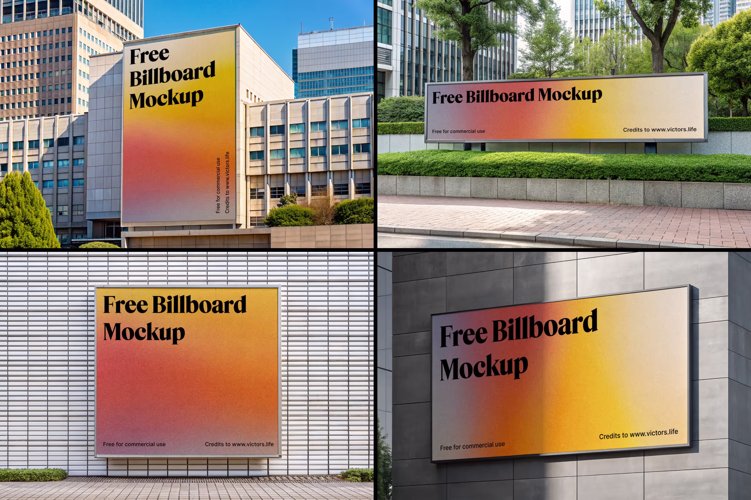 Thumb free billboard mockups vol 1